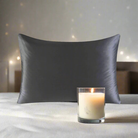 Sleepmazing Iron gray 100% Natural Mulberry Silk Pillowcase 22moms - OEKO - TEX Certified - SleepMazing